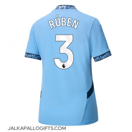 Manchester City Ruben Dias #3 Kotipaita Naiset 2024-25 Lyhythihainen